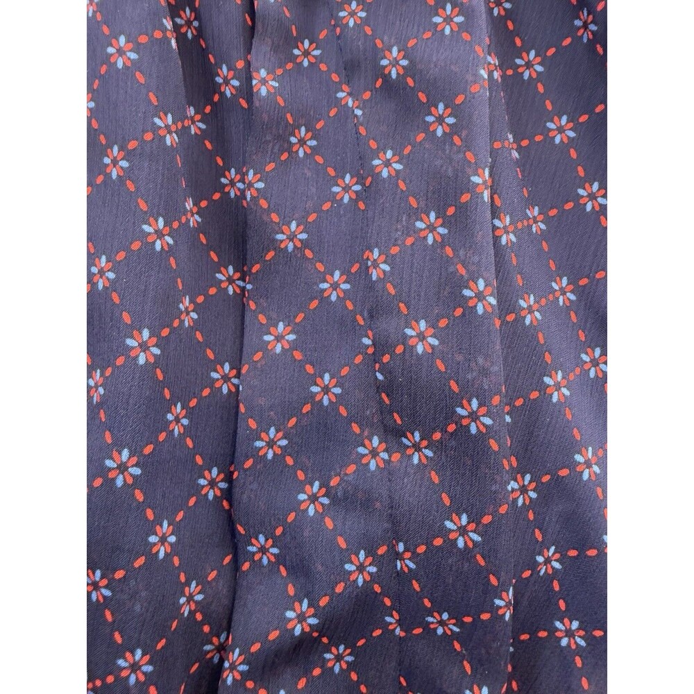 Draper James Hem Dress size L Elbow puffed Sleeve pockets smocked waist Bandana - Picture 11 of 16